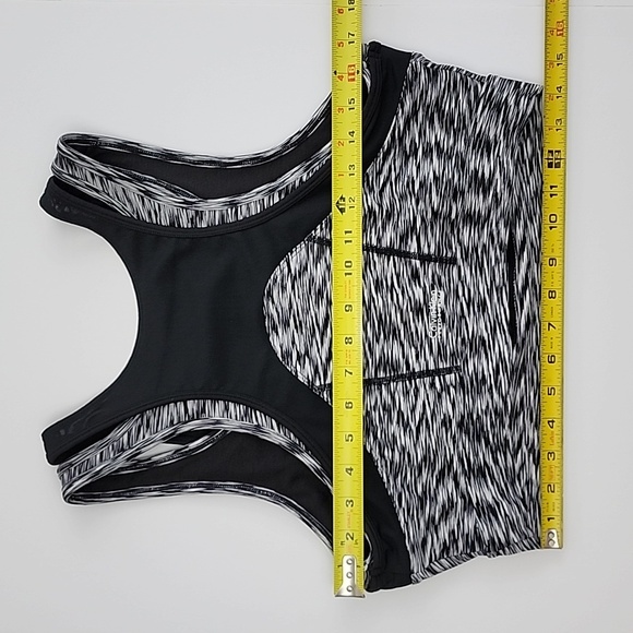 ⭐️3/ $30⭐️ Calvin Klein Quick Dry Sports Racerback Bra Black White Sz XL - Picture 9 of 11